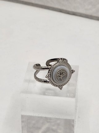 Anillo Árbol de la Vida Acero Quirúrgico Ajustable