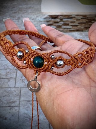 Conjunto choker y pulsera jade/ágata OFERTA MAYO