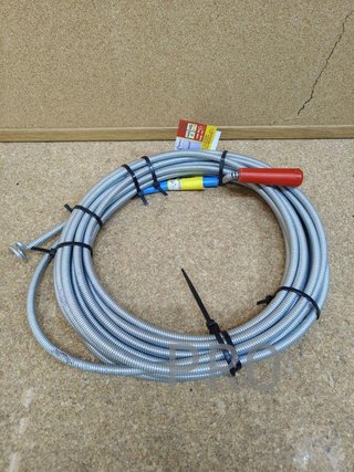 Espiral limpiadora de desagües con broca de recup.