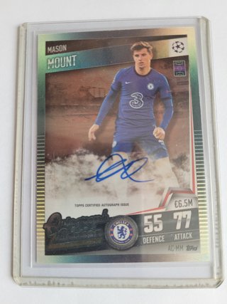 Tarjeta Mason Mount Firmada Match Attax Chelsea
