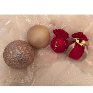 Sfera 14cm LUXURY Rosso •Bomboniera • Boule Noël