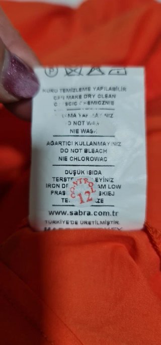 Camisa Sabrá Naranja con Encaje Negro