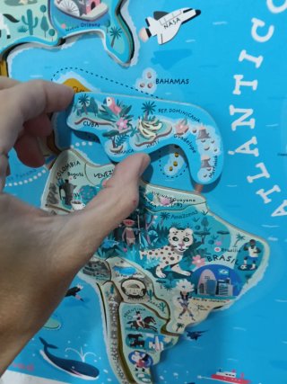 Puzzle planisferio mundial infantil