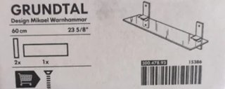 Repisa Cristal Ikea Grundtal 60*12cm