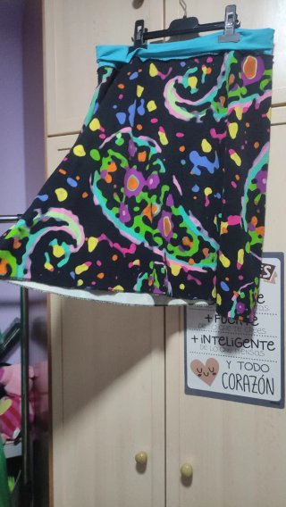Falda Retro años 90/Y2K Multicolor Talla Única