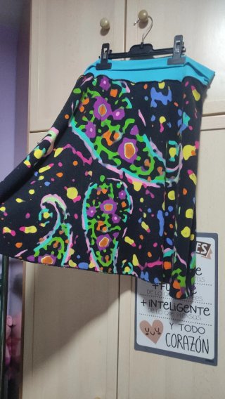 Falda Retro años 90/Y2K Multicolor Talla Única