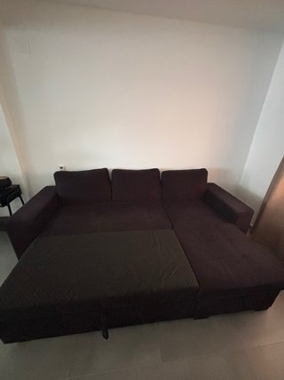 Sofá Cama Chaise Longue Negro