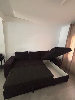Sofá Cama Chaise Longue Negro