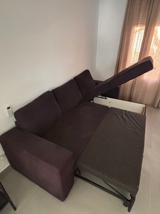 Sofá Cama Chaise Longue Negro