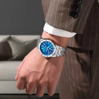Reloj QINGXIYA Hombre Azul y Plateado