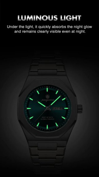 Reloj Paazomu Hombre Esfera Verde
