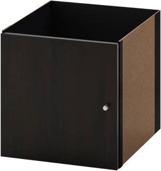 4 Porte Ikea Kallax Nero/Marrone