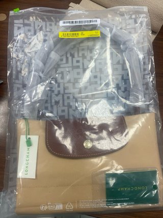 Mala Longchamp bege L nova com etiqueta