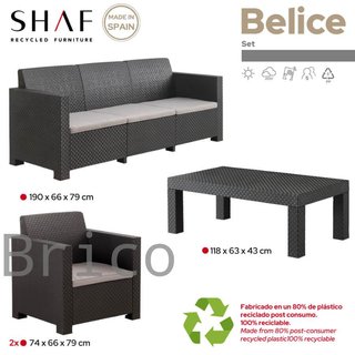 Muebles Jardín Belice Grafito