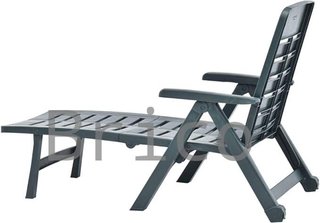 Tumbona Plegable Smeraldo con Ruedas Verde