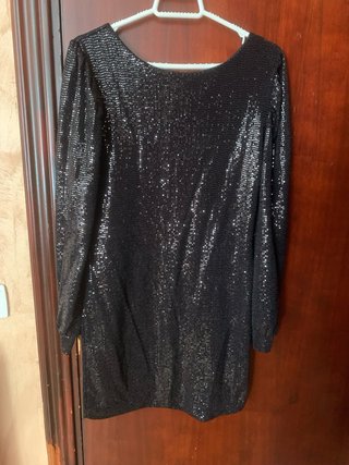 Vestido negro lentejuelas