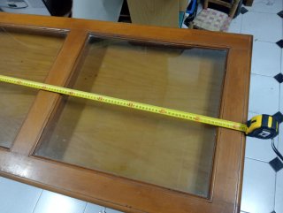 Vitrina expositora vintage madera y cristal