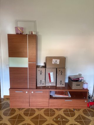 Mueble TV 165/20/153 Vitrina mide 82/40/207,3
