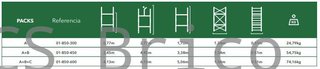Andamio Modular Aluminio - 2,77 Metros - Pack A