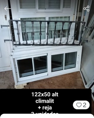 Ventana Climalit 122x50 con Reja