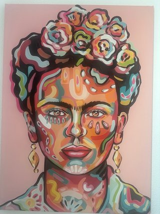 Cuadro Frida Kahlo Multicolor