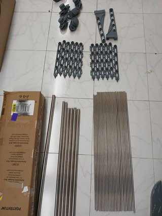 PORTENTUM Tendedero Vertical Plegable 14 cm – 5 Niveles y 58 Ganchos para Perchas – hasta 40 kg – Tenderete 24 Barras de Secado