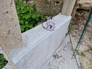 Soporte para miniamoladora esquinas berenjeno