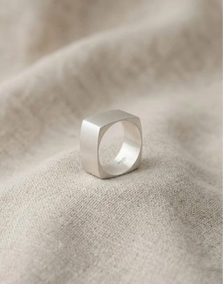 Anillo Sello Cuadrado Plata 925 Maciza (15gr)