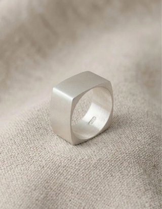 Anillo Sello Cuadrado Plata 925 Maciza (15gr)