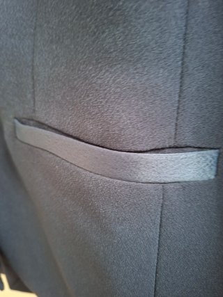 Traje Zara crepé azul marino