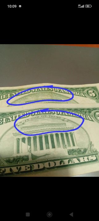 Banconota 5 dollari senza In God we trust 1950