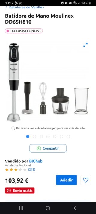 Batidora de Mano Moulinex DD65H810