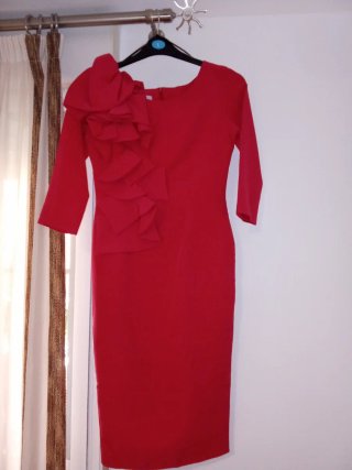 Vestido rojo ceremonia talla 38