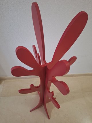 Perchero ÁRBOL infantil rojo granate 120cm