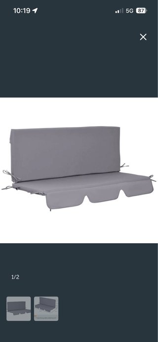 Cojín para columpio gris
