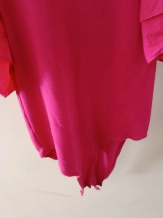 Body Zara Fucsia Manga Volante Talla L