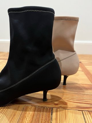 Botines Zara Bicolor Tacón Talla 40