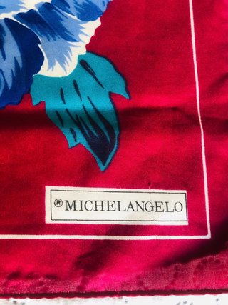 Pañuelo Michael Angelo Rojo y Turquesa