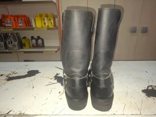 Botas Moto Piel Negra Custom/Cruiser