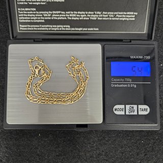 Cadena de Oro 18K Cartier, Fígaro 1x1, 5,4gr, 46cm