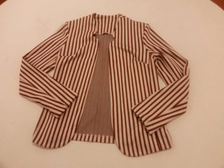 Blazer donna fantasia righe misto cotone M