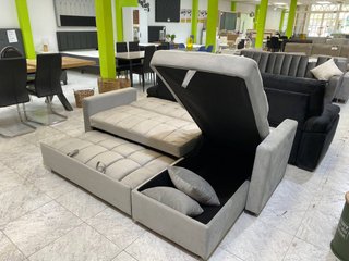 Sofá Cama Chaise Longue Gris 3 Plazas