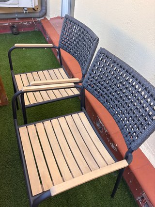 Sillas de exterior metal y madera