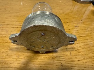 Lámpara de barco auténtica en bronce
