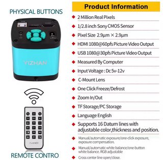 Microscopio Digital 4K YIZHAN HDMI USB 48MP