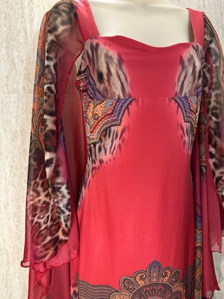 Abito Etnico/Boho con Mantella Integrata Taglia M