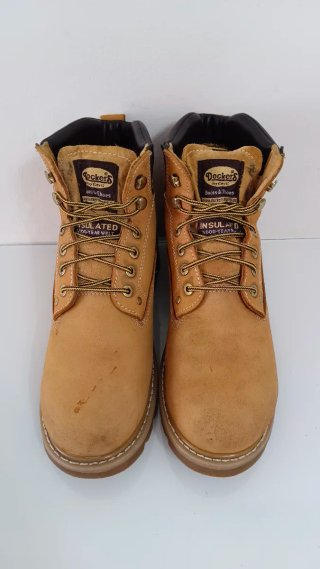 Botas Dockers Cuero Marrón y Negro
