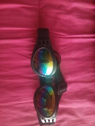 Gafas de perro negras y multicolor