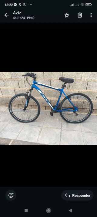 Bicicleta de montaña azul