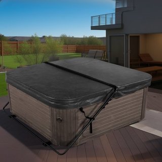 Alzata per terrazza idromassaggio, alzata per terrazza spa, altezza 31,5" - 41,3 "larghezza 53" - 92,5" regolabile, installato nella parte inferiore di un lato, adatto a vasche da bagno di varie dimensioni...